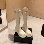 Bottes à lacets à plateforme pour femmes