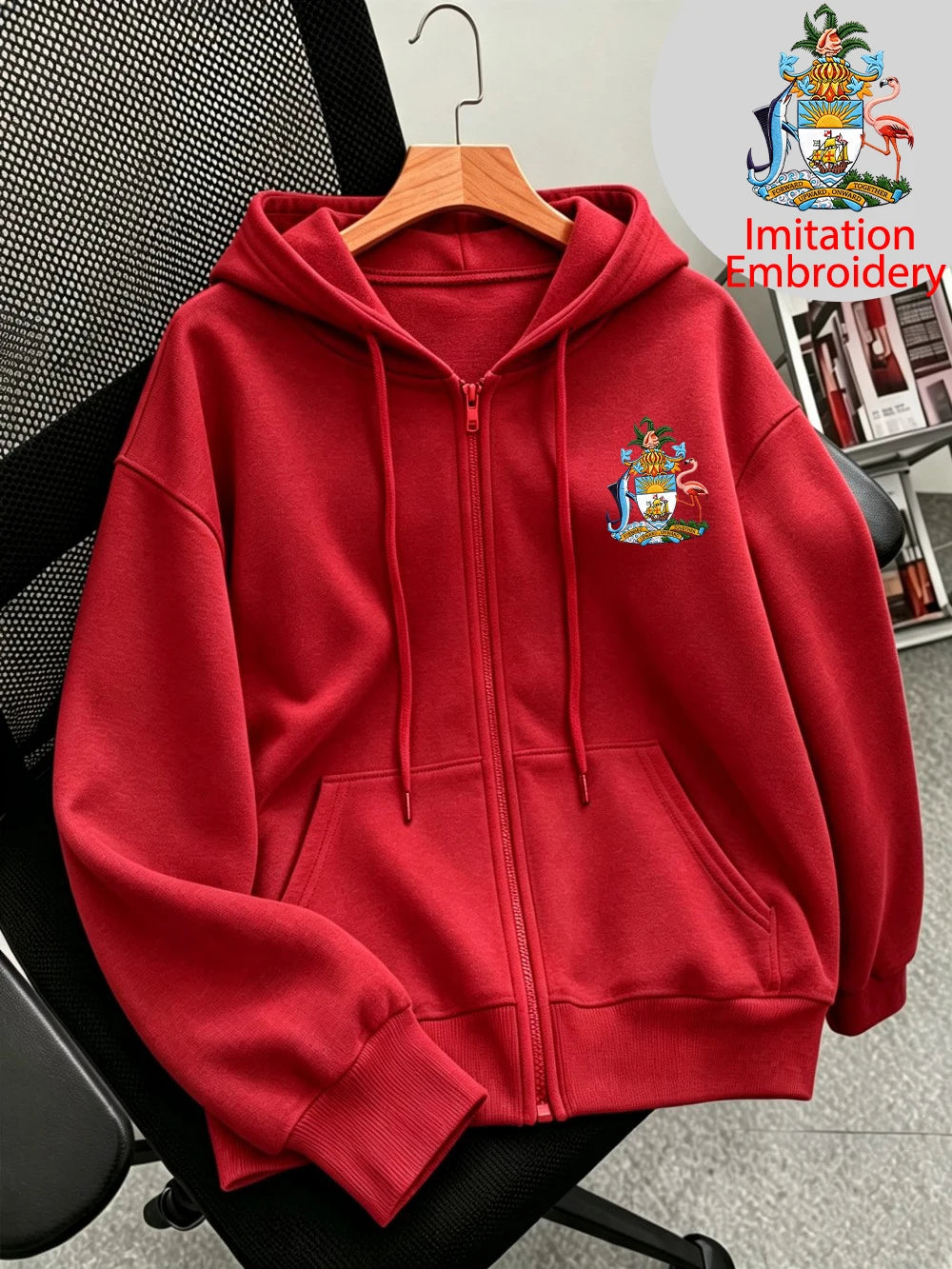 Sweat à Capuche Zippé Femme – Imprimé Bahamas