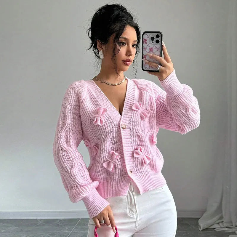 Pull tricoté à manches longues pour femmes