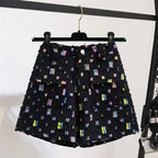 Short d'été tendance taille haute pour femmes