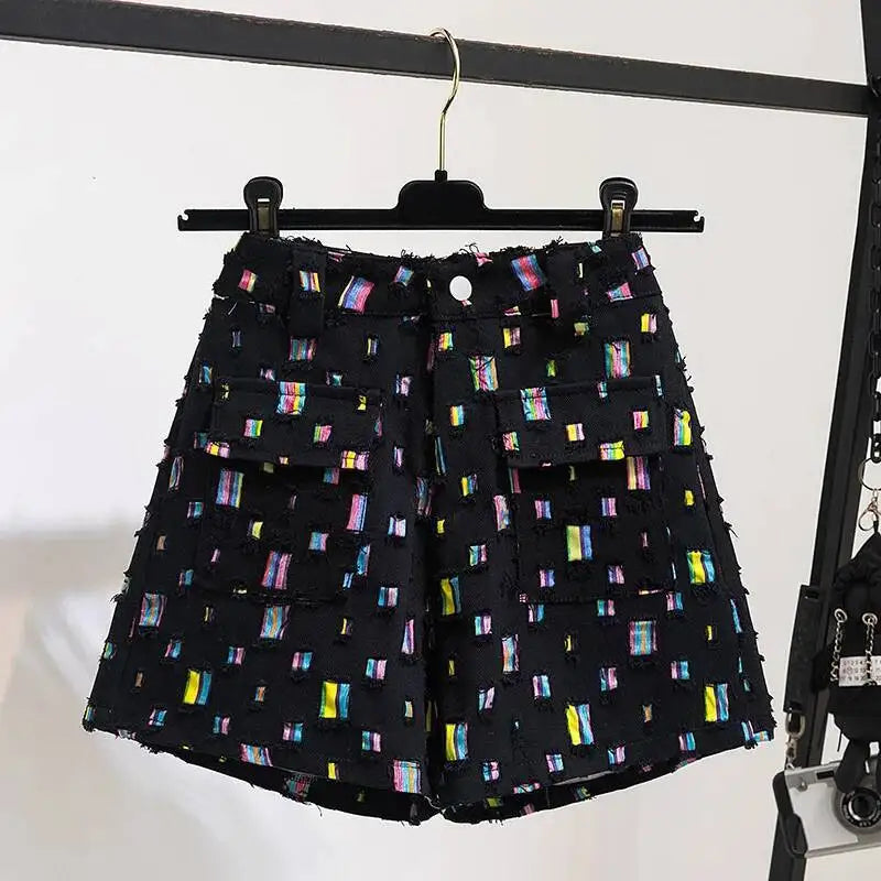 Short d'été tendance taille haute pour femmes
