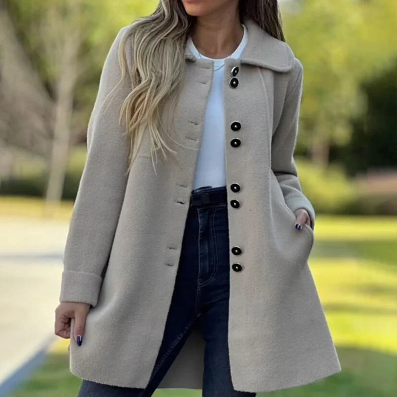 Manteau d’Hiver Femme – Maille Douce et Pelucheuse