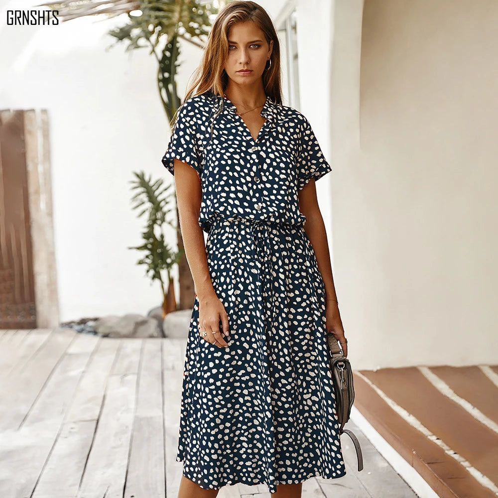 Robe longue à imprimé floral pour femmes
