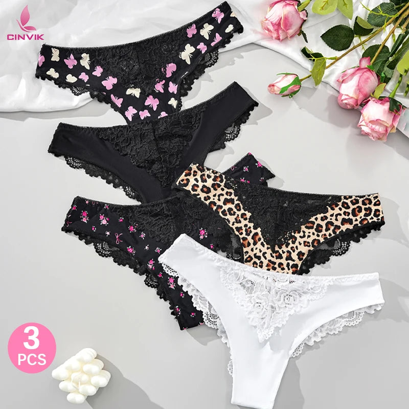 lots 3 pièces strings pour femmes