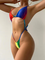 Maillot de bain une pièce à découpes hautes pour femmes