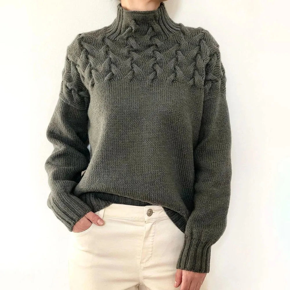Pull en maille à manches longues pour femmes