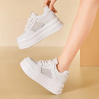 Baskets en cuir respirant pour femmes