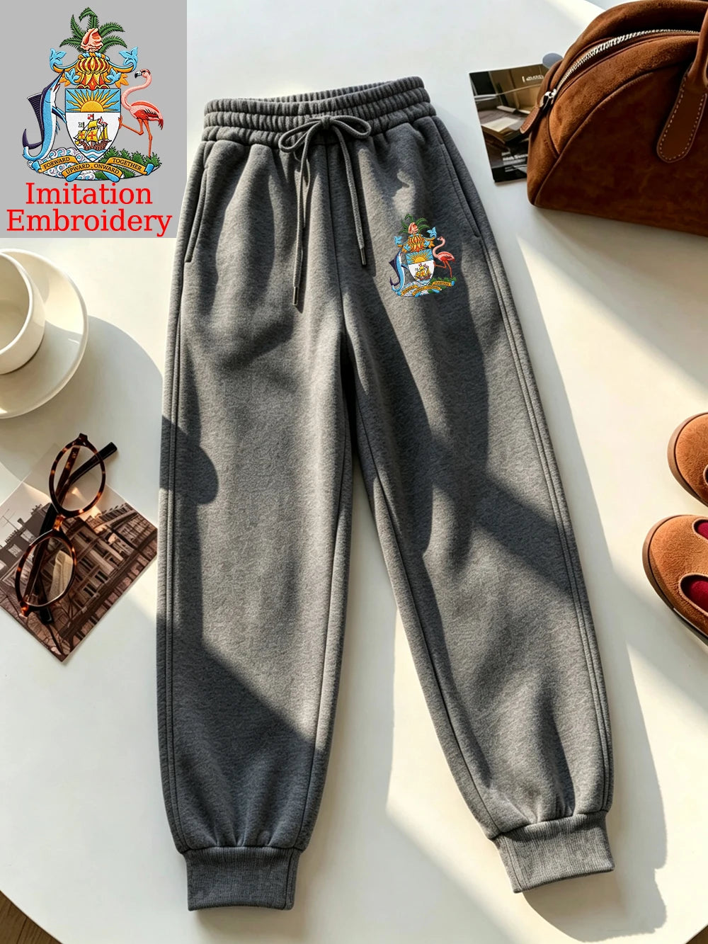 Pantalon de jogging imprimé emblème des Bahamas pour femmes