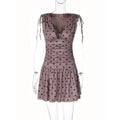 Robe mini à pois pour femmes