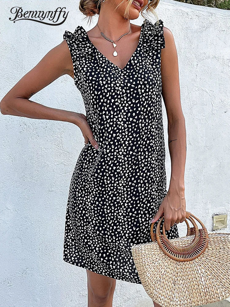 Robe imprimée léopard pour femmes