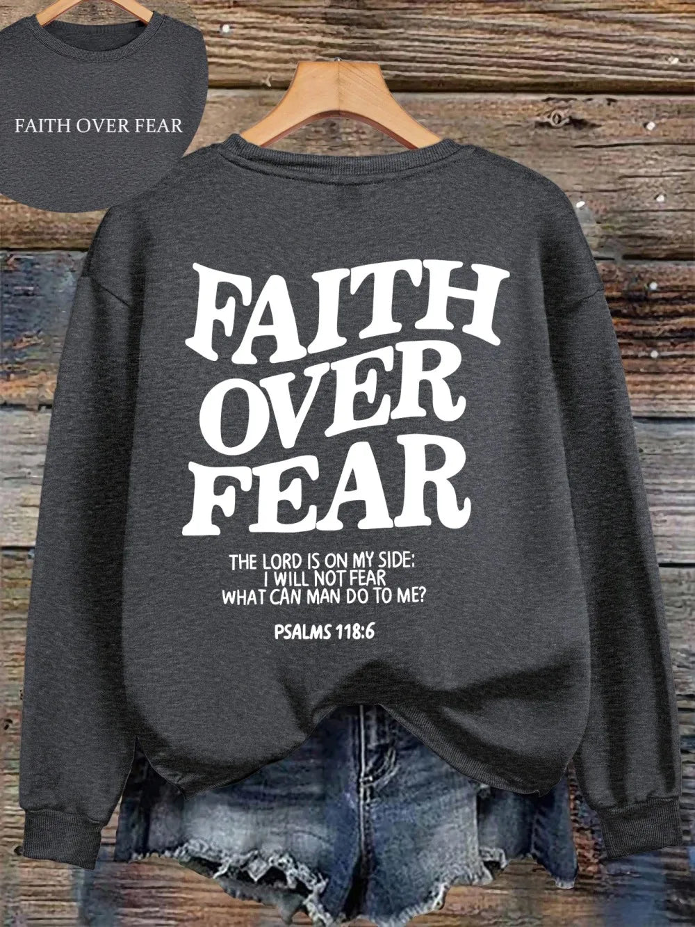 Sweat à Capuche Oversize Femme – Faith Over Fear