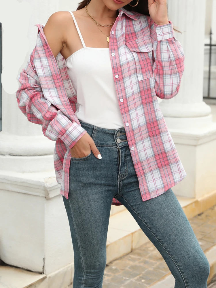 Chemise imprimé vintage pour femmes