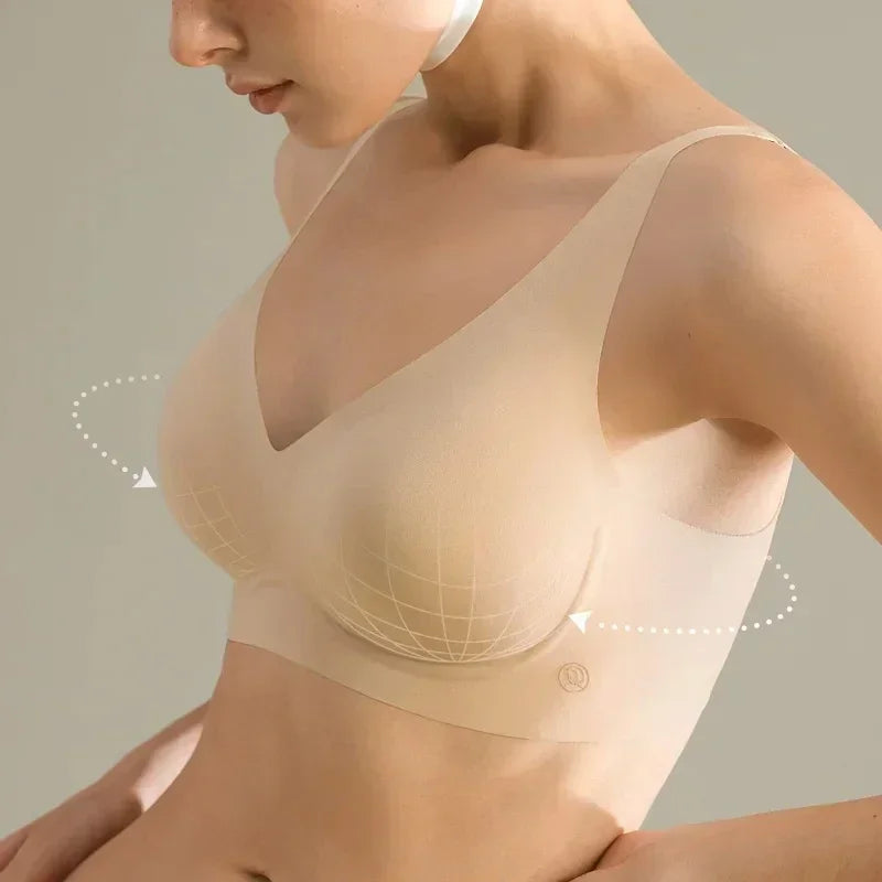 Soutien-gorge Push Up sans couture sans fil  pour femmes