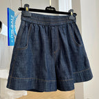 Short en jean cowboy bleu pour femmes