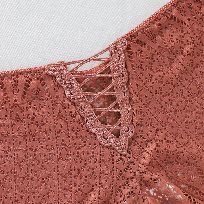 Culotte en dentelle transparente pour femmes