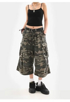 Pantalon court de Camouflage rétro américain pour femmes