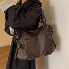 Sac à main de grande capacité en cuir souple pour femmes