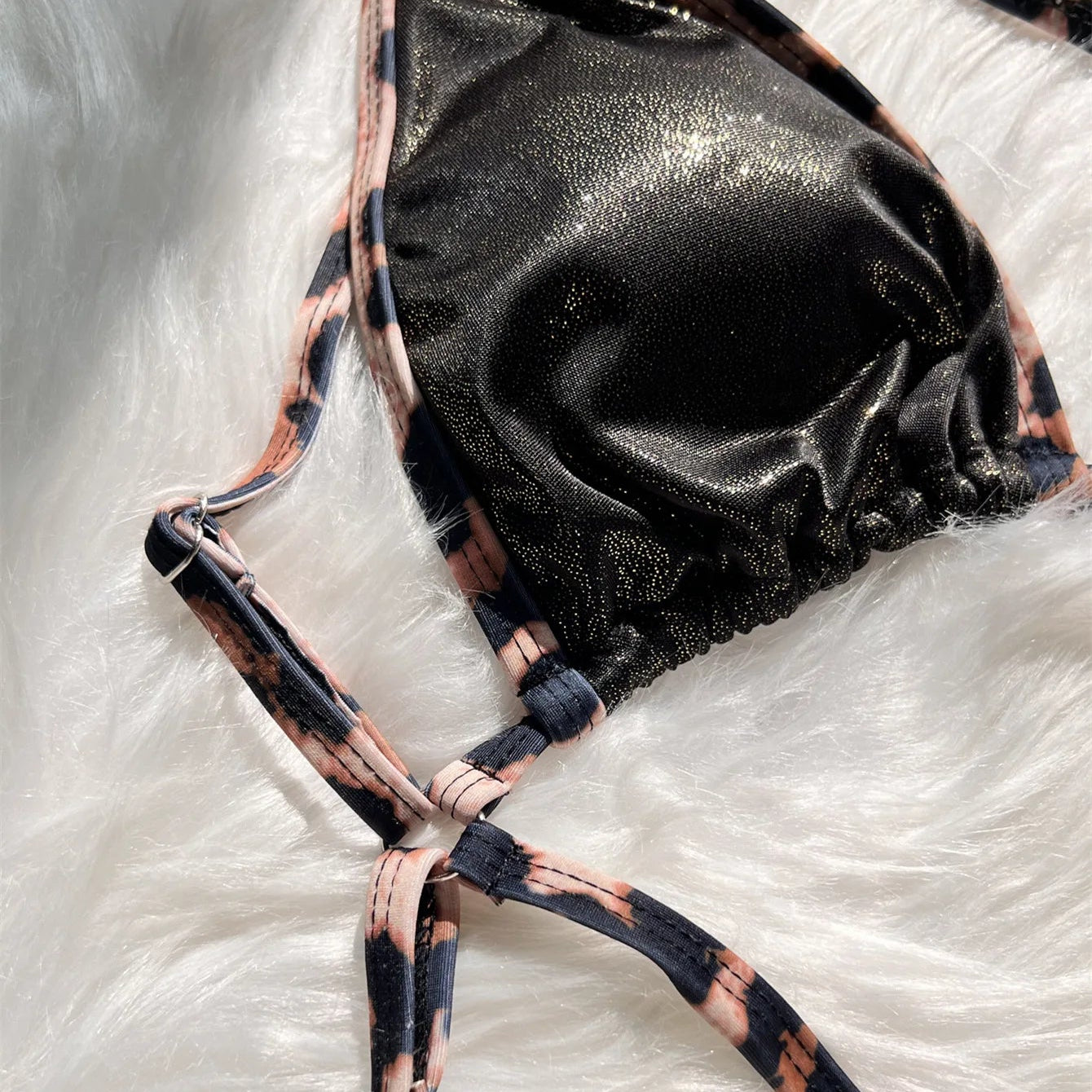 Maillot de bain une pièce, sexy avec paillettes, léopard pour femmes