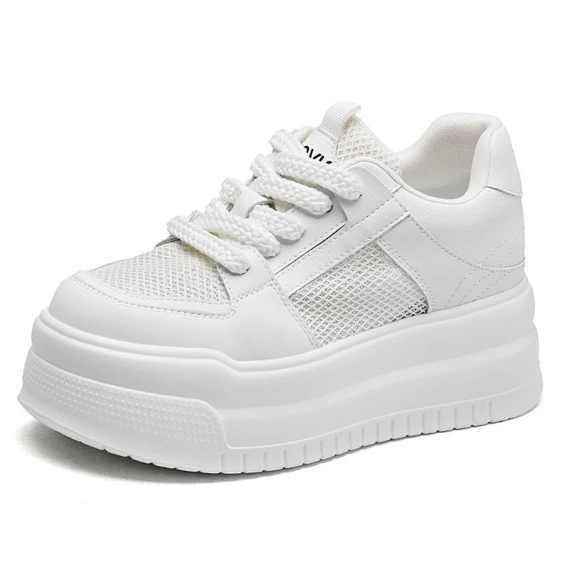 Baskets en cuir respirant pour femmes