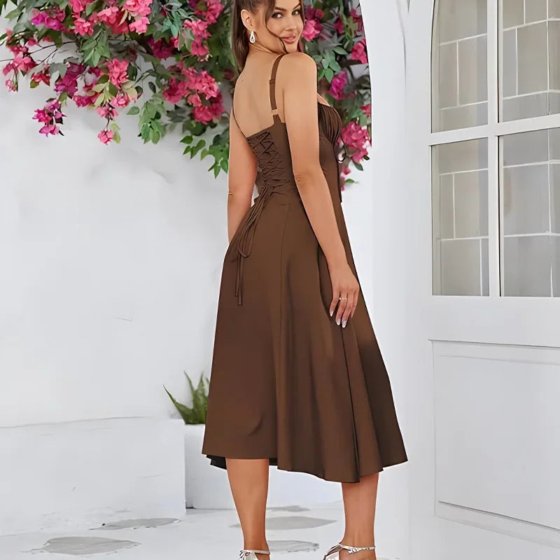 Robe longue sans manches pour femmes