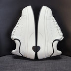 Baskets compensées en cuir pour femmes