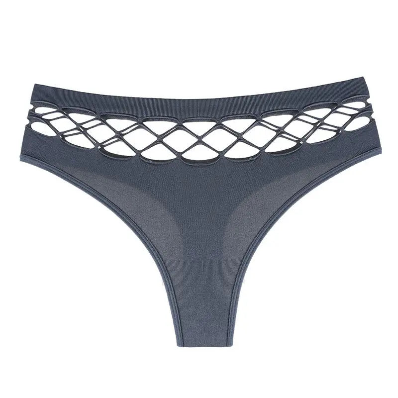 String Taille Haute Femme – Maille Ajourée Sans Couture