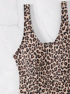 Maillot de bain une pièce imprimé léopard pour femmes