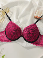 Soutien-gorge en dentelle broderie fleur sexy pour femmes avec anneau en acier rassemblement soutien-gorge push up bandoulière réglable facile à nettoyer soutien-gorge