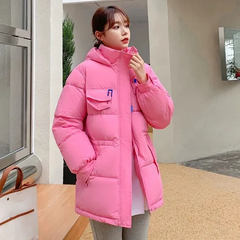 Manteau d'hiver à capuche pour femmes