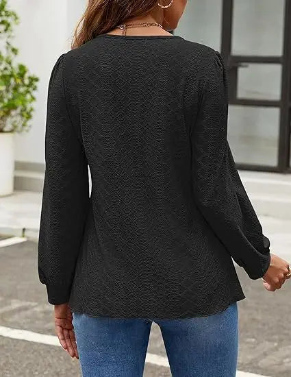 T-shirt à manches longues décontracté lâche pour femmes