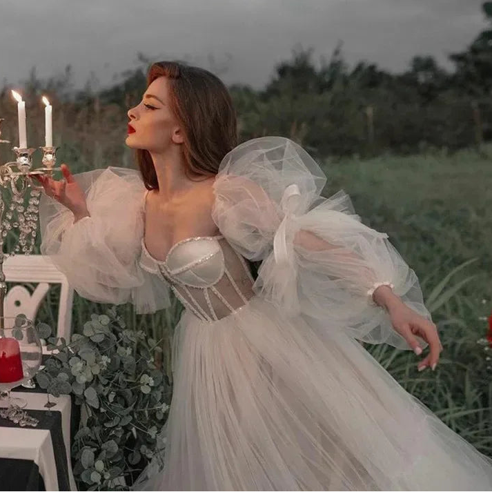 Robe de mariée princesse en Tulle pour femmes