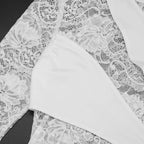 Mini robe moulante en dentelle transparente pour femmes