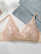 Soutien-gorge sexy en dentelle à fleurs pour femmes