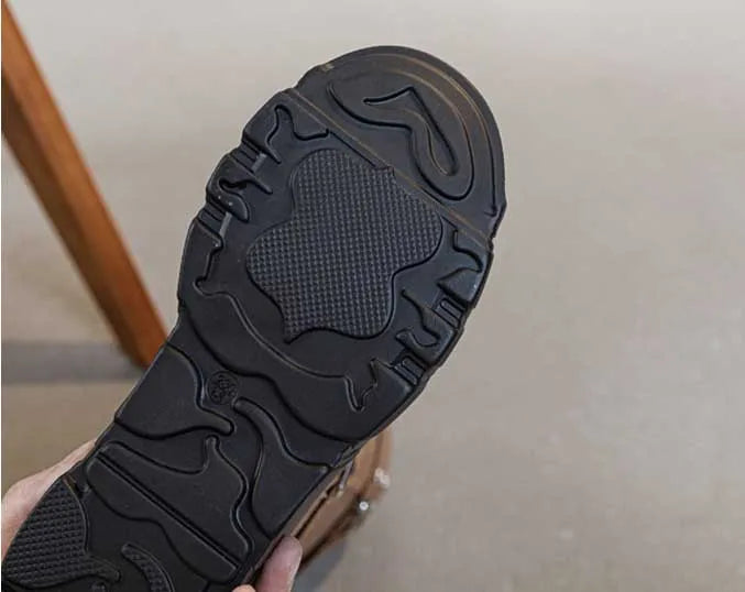 Bottes montantes en cuir synthétique pour femmes