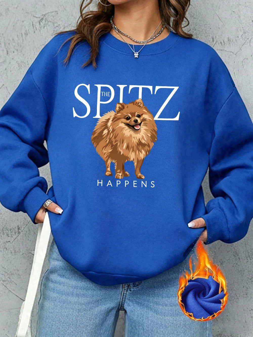 Sweat-shirts imprimés The Spitz Happens pour femmes