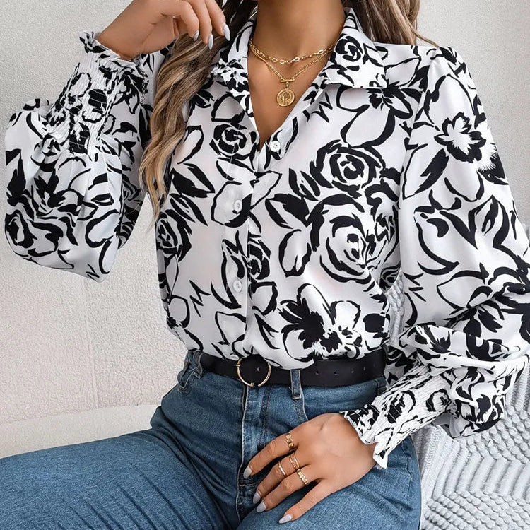 Chemise élégante à simple boutonnage pour femmes