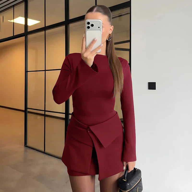 Robe fourreau élégante à manches longues pour femmes