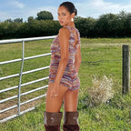 Body sans manches et col rond pour femmes