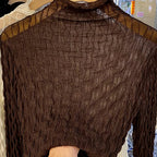 T-shirt en maille de dentelle pour femmes