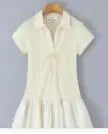 Robes plissées Vintage à manches courtes pour femmes