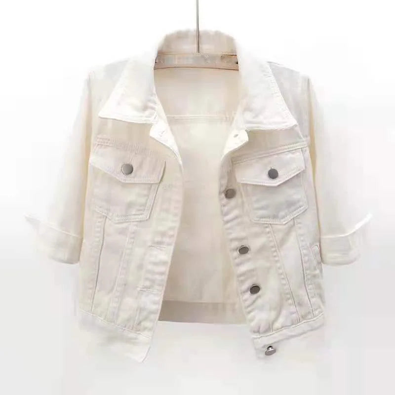 Veste en jean courte pour femmes