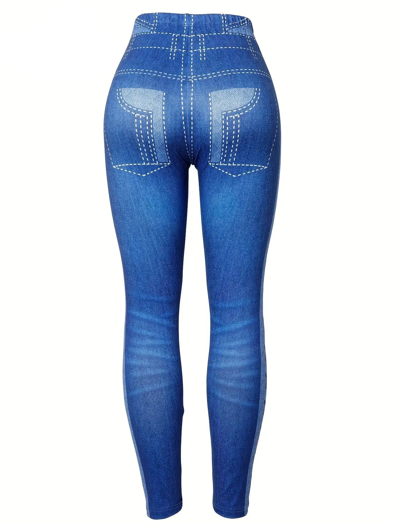 Legging en denim imprimé en 3D pour femmes
