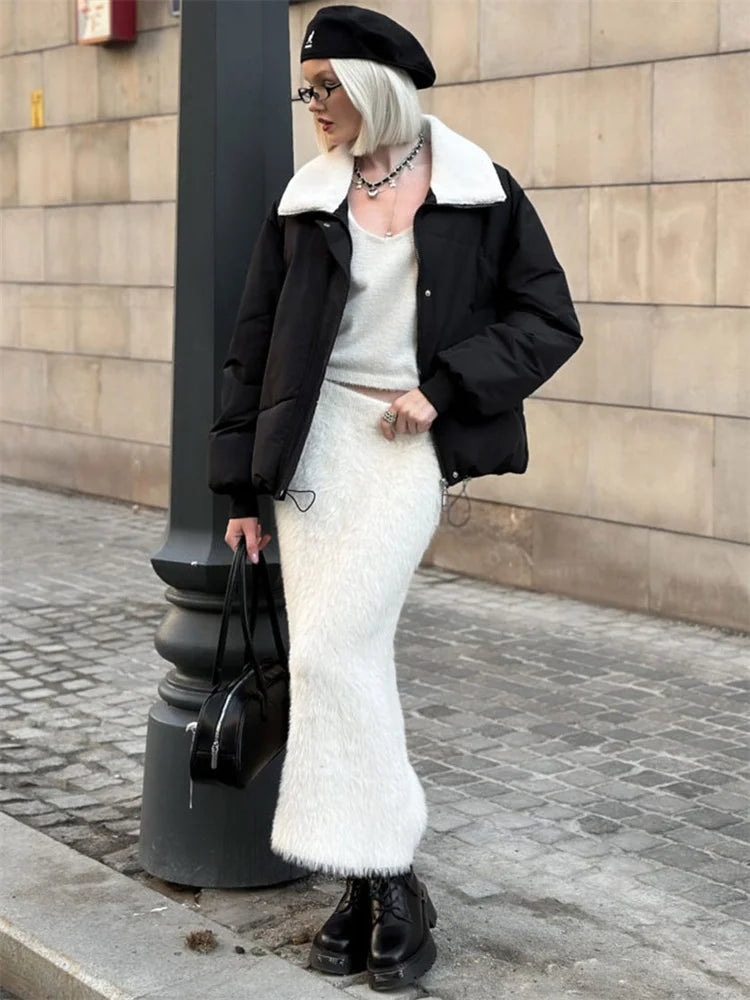 Jupe longue tricot pour femmes