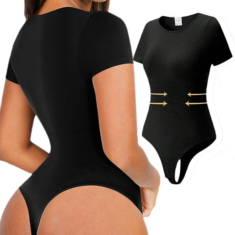 Body à manches courtes et col rond pour femmes