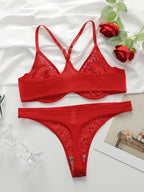 Ensemble de lingerie sexy à imprimé léopard pour femmes
