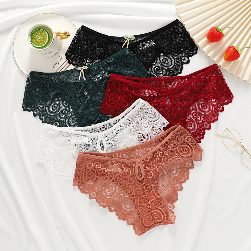 Culottes taille basse en dentelle pour femmes