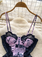 Body en dentelle rose pour femmes