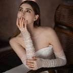 Gants élégants en tulle doux avec cœurs Appliqués pour femmes