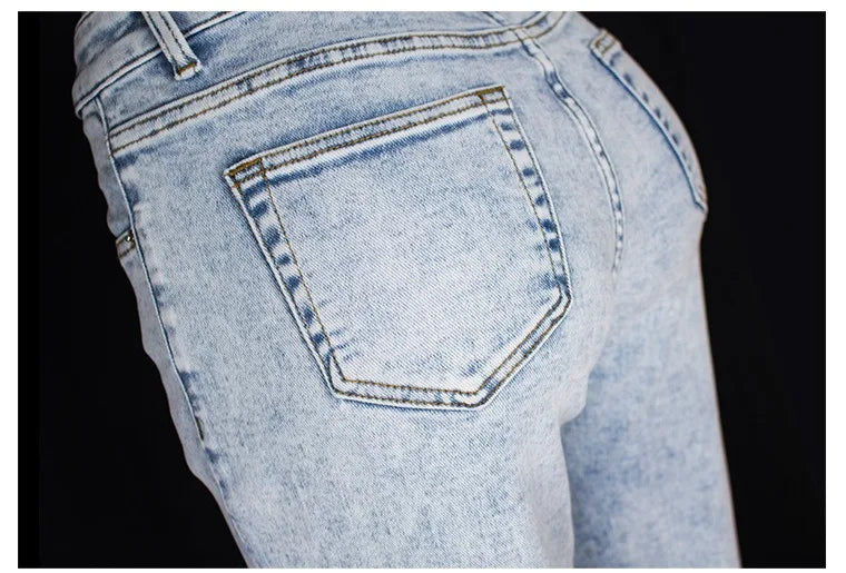 Jean taille moyenne vintage américain pour femmes