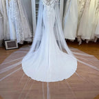 Robe de mariée sirène en dentelle avec cape pour femmes